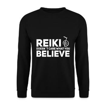 Reiki - Unisex Pullover - Schwarz - Vorne - Alina (178cm) & Michal (187cm)