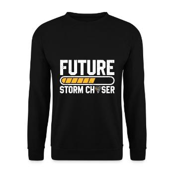 Storm Chasing - Unisex Pullover - Schwarz - Vorne - Alina (178cm) & Michal (187cm)