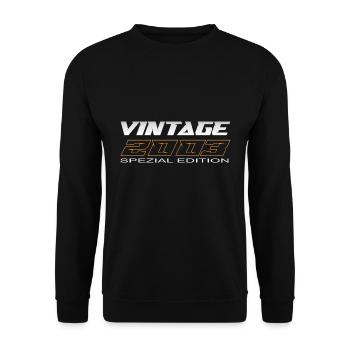 Geburtstag Original Vintage 2003 geboren - Unisex Pullover - Schwarz - Vorne - Alina (178cm) & Michal (187cm)