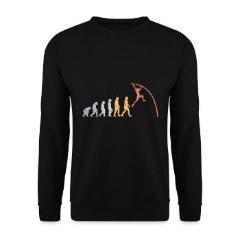 Vintage Pole Vault Human Evolution For A Pole - Unisex Pullover - Schwarz - Vorne - Alina (178cm) & Michal (187cm)