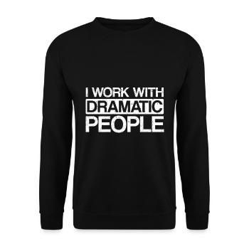 Bühnentechniker Theater | Beruf Technik Geschenk - Unisex Pullover - Schwarz - Vorne - Alina (178cm) & Michal (187cm)