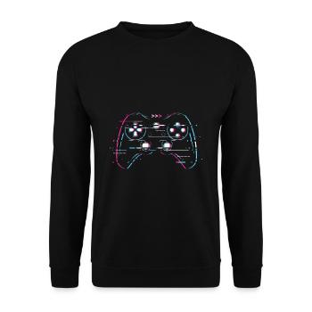 Controller Gaming - Unisex Sweatshirt - black - Front - Alina (178cm) & Michal (187cm)