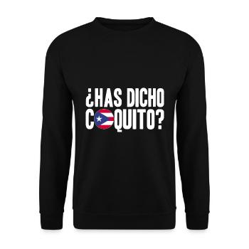 Puerto Rico | Puerto Ricaner Flagge Geschenkideen - Unisex Pullover - Schwarz - Vorne - Alina (178cm) & Michal (187cm)