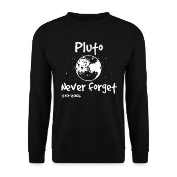 Physics Pluto - Unisex Sweatshirt - black - Front - Alina (178cm) & Michal (187cm)