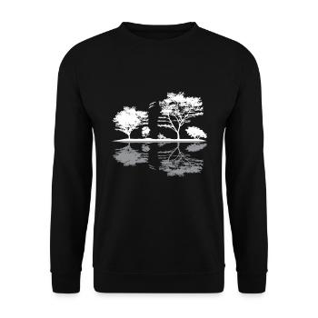 Natur - Unisex Pullover - Schwarz - Vorne - Alina (178cm) & Michal (187cm)