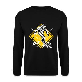 ski - Unisex Sweatshirt - black - Front - Alina (178cm) & Michal (187cm)