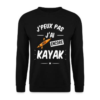 j'peux pas j'ai encore kayak - Sweat-shirt Unisexe - noir - Devant - Alina (178cm) & Michal (187cm)
