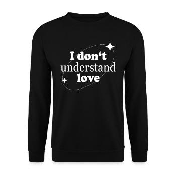 I dont understand love Soft Grunge Nu Goth Egirl - Unisex Pullover - Schwarz - Vorne - Alina (178cm) & Michal (187cm)