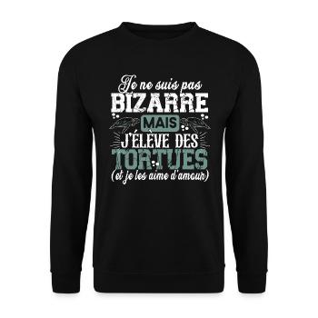 Tortue Animal Tortuga Reptile Cadeau Humour Océan - Sweat-shirt Unisexe - noir - Devant - Alina (178cm) & Michal (187cm)