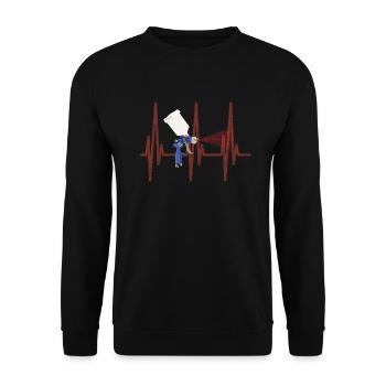 Painter Hartbeat - Unisex Sweatshirt - black - Front - Alina (178cm) & Michal (187cm)