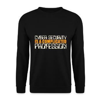 Cybersicherheit ist komplizierter Kryptografie - Unisex Pullover - Schwarz - Vorne - Alina (178cm) & Michal (187cm)