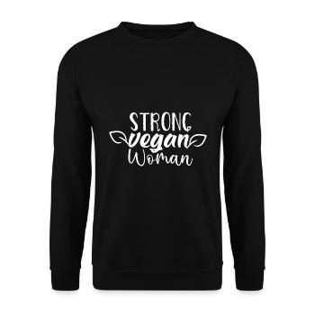 Fière femme végétalienne Vegan Vegan Vegan Vegan - Sweat-shirt Unisexe - noir - Devant - Alina (178cm) & Michal (187cm)