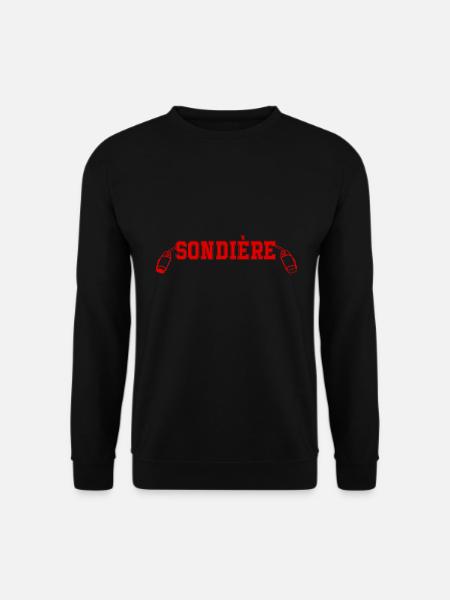 sondiere rouge - Sweat-shirt Unisexe - noir