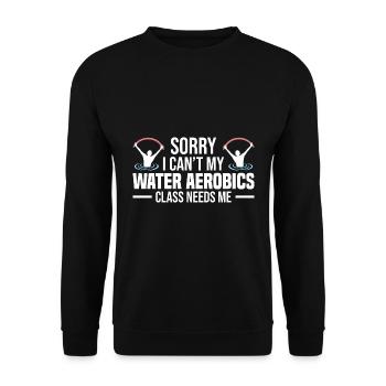Wassergymnastik - Unisex Pullover - Schwarz - Vorne - Alina (178cm) & Michal (187cm)