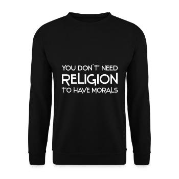 Atheism Proverbs | Atheists Atheist Gift Idea - Unisex Sweatshirt - black - Front - Alina (178cm) & Michal (187cm)