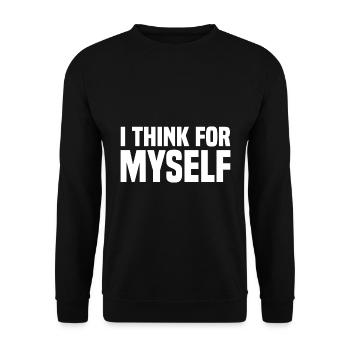 Atheismus Skeptiker Atheisten Atheist Wissenschaft - Unisex Pullover - Schwarz - Vorne - Alina (178cm) & Michal (187cm)