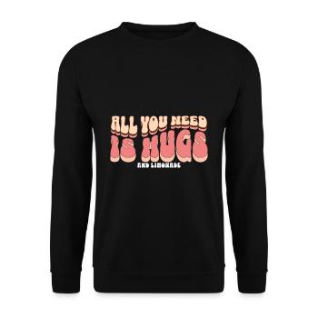 hugs and limonade love geschenk idee liebe - Unisex Pullover - Schwarz - Vorne - Alina (178cm) & Michal (187cm)