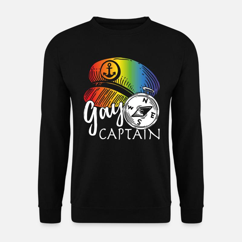 Schwuler Kapitän - Unisex Pullover - Schwarz