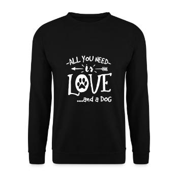 dog lovers - Unisex Sweatshirt - black - Front - Alina (178cm) & Michal (187cm)