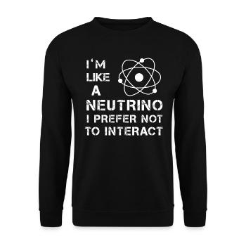 Physique des neutrinos - Sweat-shirt Unisexe - noir - Devant - Alina (178cm) & Michal (187cm)