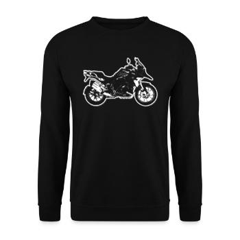 R1200GS (K50) - Motorrad Enduro - Silhouette - Unisex Pullover - Schwarz - Vorne - Alina (178cm) & Michal (187cm)