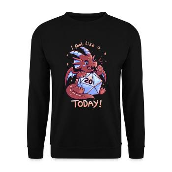 Ich fühle mich heute wie eine 20 - Unisex Pullover - Schwarz - Vorne - Alina (178cm) & Michal (187cm)