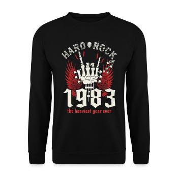 Born in 1983 Musician party 40 years anniversary - Unisex Sweatshirt - black - Front - Alina (178cm) & Michal (187cm)