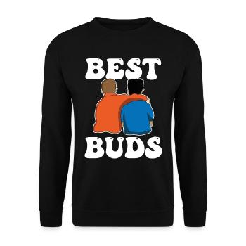 Best Friends Best Buds Best Friend - Unisex Sweatshirt - black - Front - Alina (178cm) & Michal (187cm)