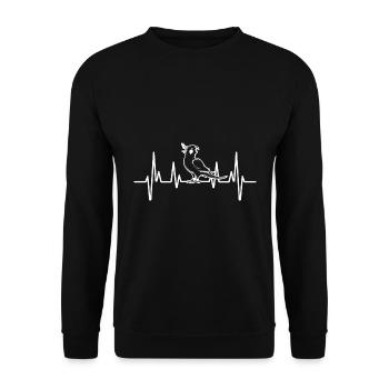 Bird Gift ECG Pulse Cockatiel - Sweat-shirt Unisexe - noir - Devant - Alina (178cm) & Michal (187cm)