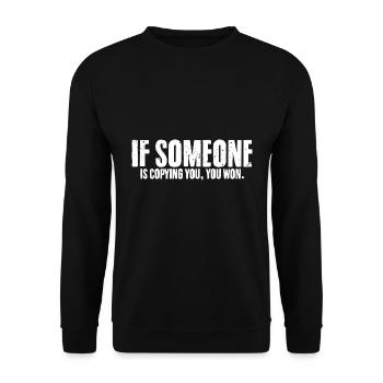 Awesome Social Media Influencing Humor An Internet - Unisex Pullover - Schwarz - Vorne - Alina (178cm) & Michal (187cm)