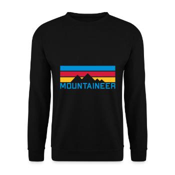 Mountaineer (mountains, beams) - Unisex Sweatshirt - black - Front - Alina (178cm) & Michal (187cm)