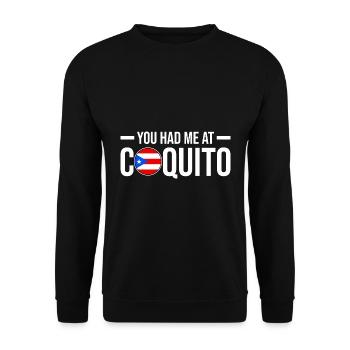 Puerto Rico | Puerto Ricaner Flagge Geschenkideen - Unisex Pullover - Schwarz - Vorne - Alina (178cm) & Michal (187cm)