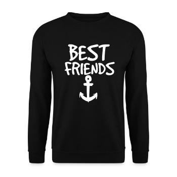 Best friends, beste Freunde - Unisex Pullover - Schwarz - Vorne - Alina (178cm) & Michal (187cm)