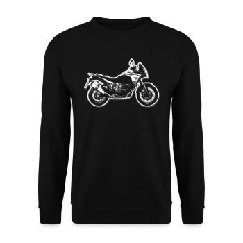 Super Adventure - Moto Enduro - Silhouette - Sweat-shirt Unisexe - noir - Devant - Alina (178cm) & Michal (187cm)