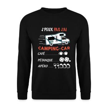 Le camping car s'amuse ! - Sweat-shirt Unisexe - noir - Devant - Alina (178cm) & Michal (187cm)