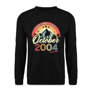 Cadeau D'anniversaire En Octobre 2004 Vintage - Sweat-shirt Unisexe - noir - Devant - Alina (178cm) & Michal (187cm)
