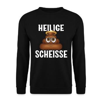 Heiligige Scheisse - Unisex Pullover - Schwarz - Vorne - Alina (178cm) & Michal (187cm)