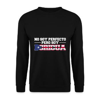 Puerto Rico Flagge | Puerto Ricaner Geschenkideen - Unisex Pullover - Schwarz - Vorne - Alina (178cm) & Michal (187cm)