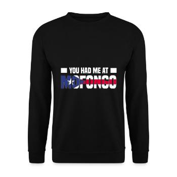 Puerto Rico | Puerto Ricaner Flagge Geschenkideen - Unisex Pullover - Schwarz - Vorne - Alina (178cm) & Michal (187cm)