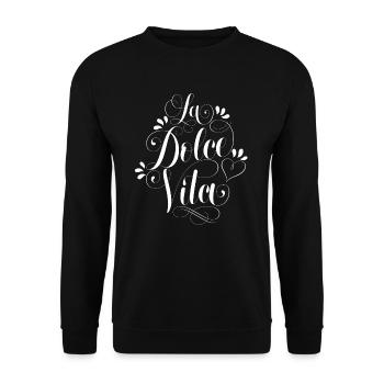 Dolce vita: enjoy life like the Italians - Unisex Sweatshirt - black - Front - Alina (178cm) & Michal (187cm)