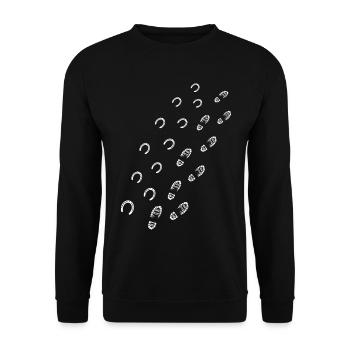 Chevaux pistes humain piste cavalier cavalier - Sweat-shirt Unisexe - noir - Devant - Alina (178cm) & Michal (187cm)