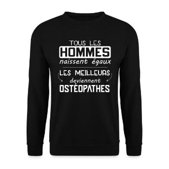 Ostéopathe - Meilleur - Cadeau - Ostéo - Humour - Sweat-shirt Unisexe - noir - Devant - Alina (178cm) & Michal (187cm)