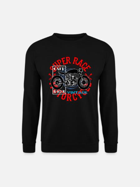 Motorrad Cafe Racer Vintage Design - Unisex Pullover - Schwarz