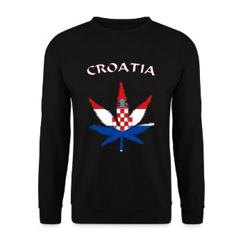 Croatia - Unisex Pullover - Schwarz - Vorne - Alina (178cm) & Michal (187cm)