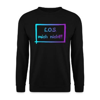 L.O.S mich nicht! - Unisex Pullover - Schwarz - Vorne - Alina (178cm) & Michal (187cm)