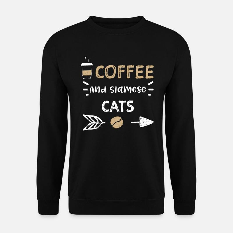 Coffee And Siamese Cats - Coffee - Unisex Pullover - Schwarz