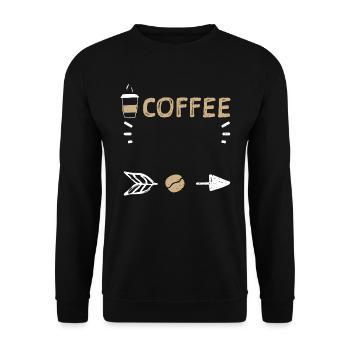 Coffee - Coffee - Unisex Pullover - Schwarz - Vorne - Alina (178cm) & Michal (187cm)