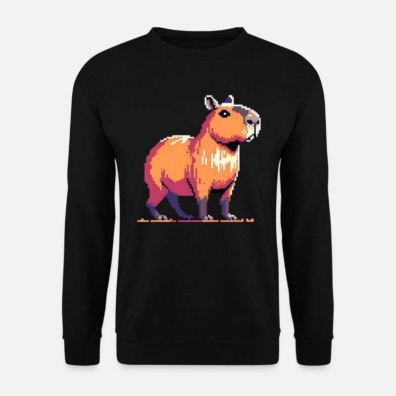 Geek Pixel Art Capybara - Unisex Sweatshirt - black