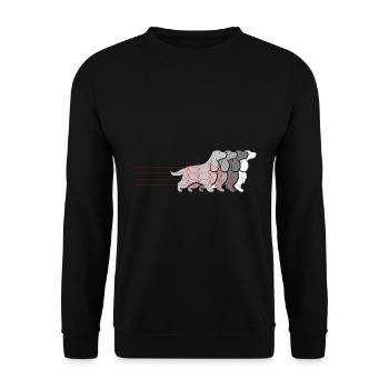 Cocker Spaniel Heartbeat Funny Dog Owners - Unisex Sweatshirt - black - Front - Alina (178cm) & Michal (187cm)