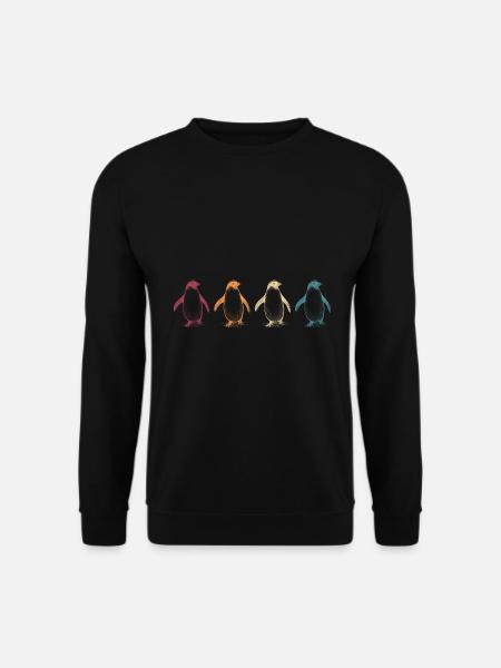 Antarktis Tier Zoo Geschenk Pinguin - Unisex Pullover - Schwarz